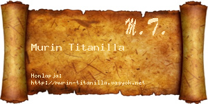 Murin Titanilla névjegykártya